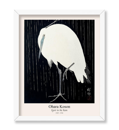 Ohara Koson - Egret in the Rain No1