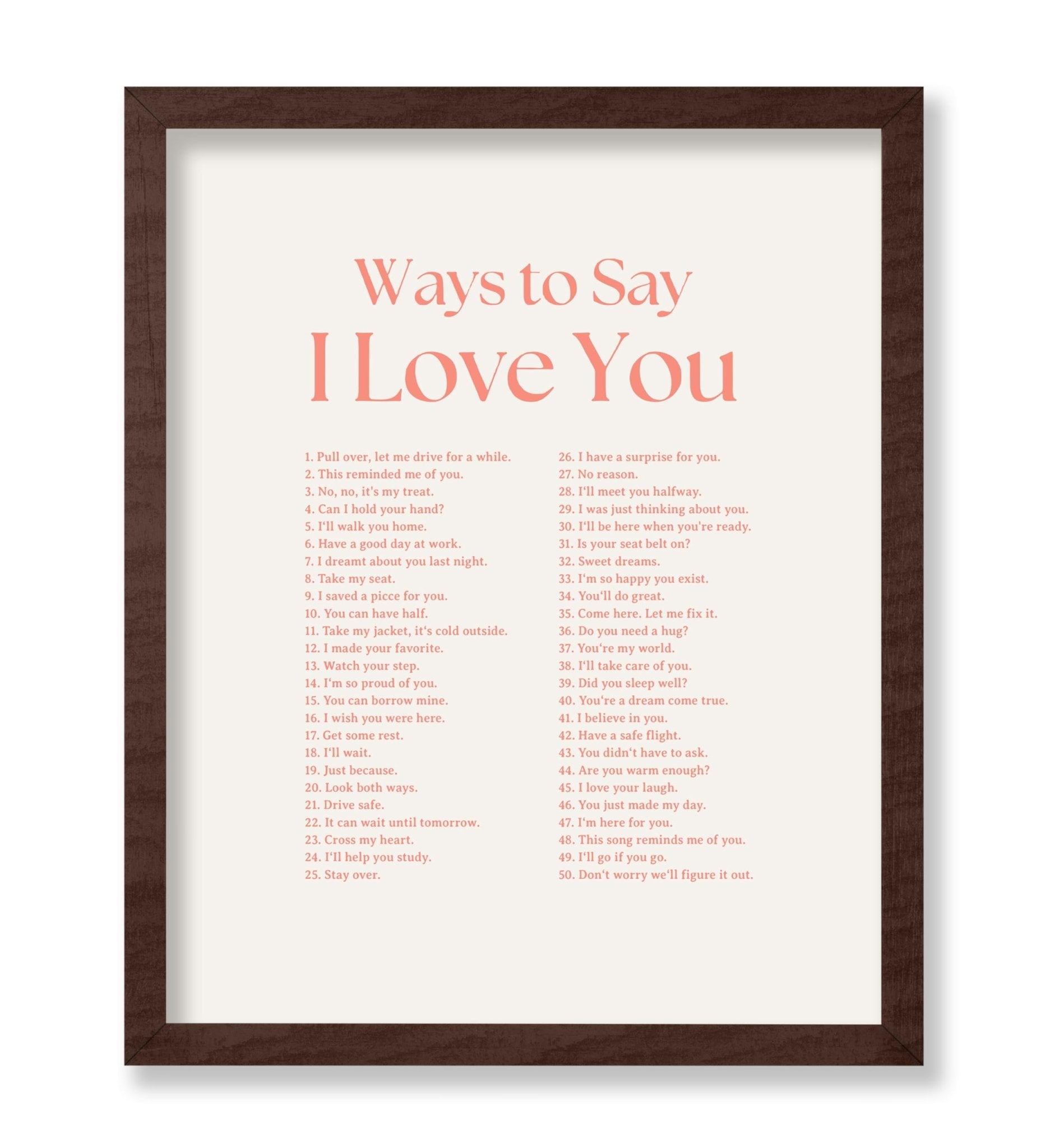 Ways To Say I Love You No2