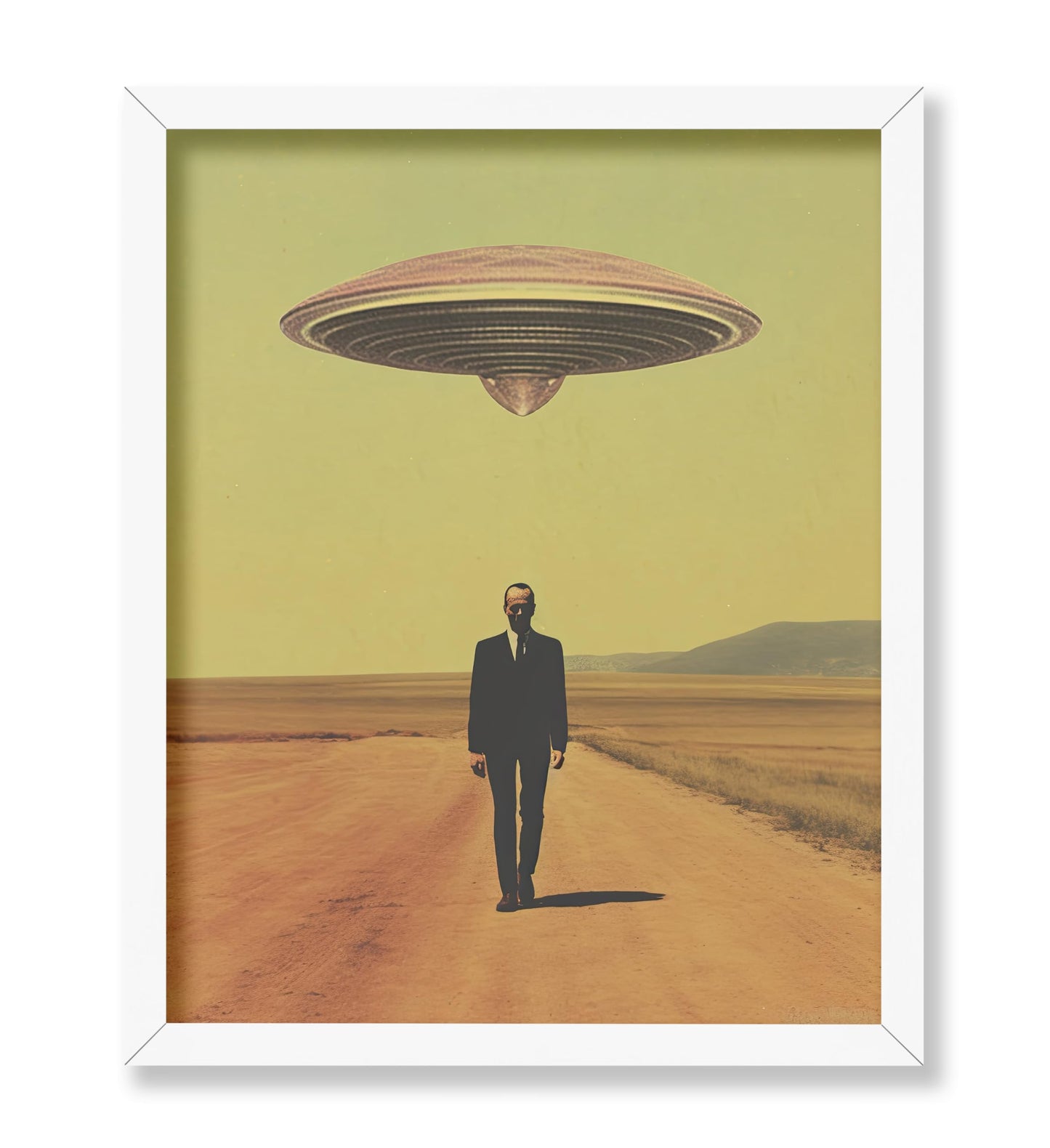 UFO and Man In Desert
