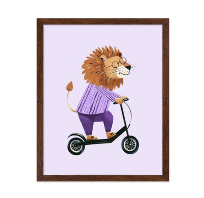 Lion on Scooter
