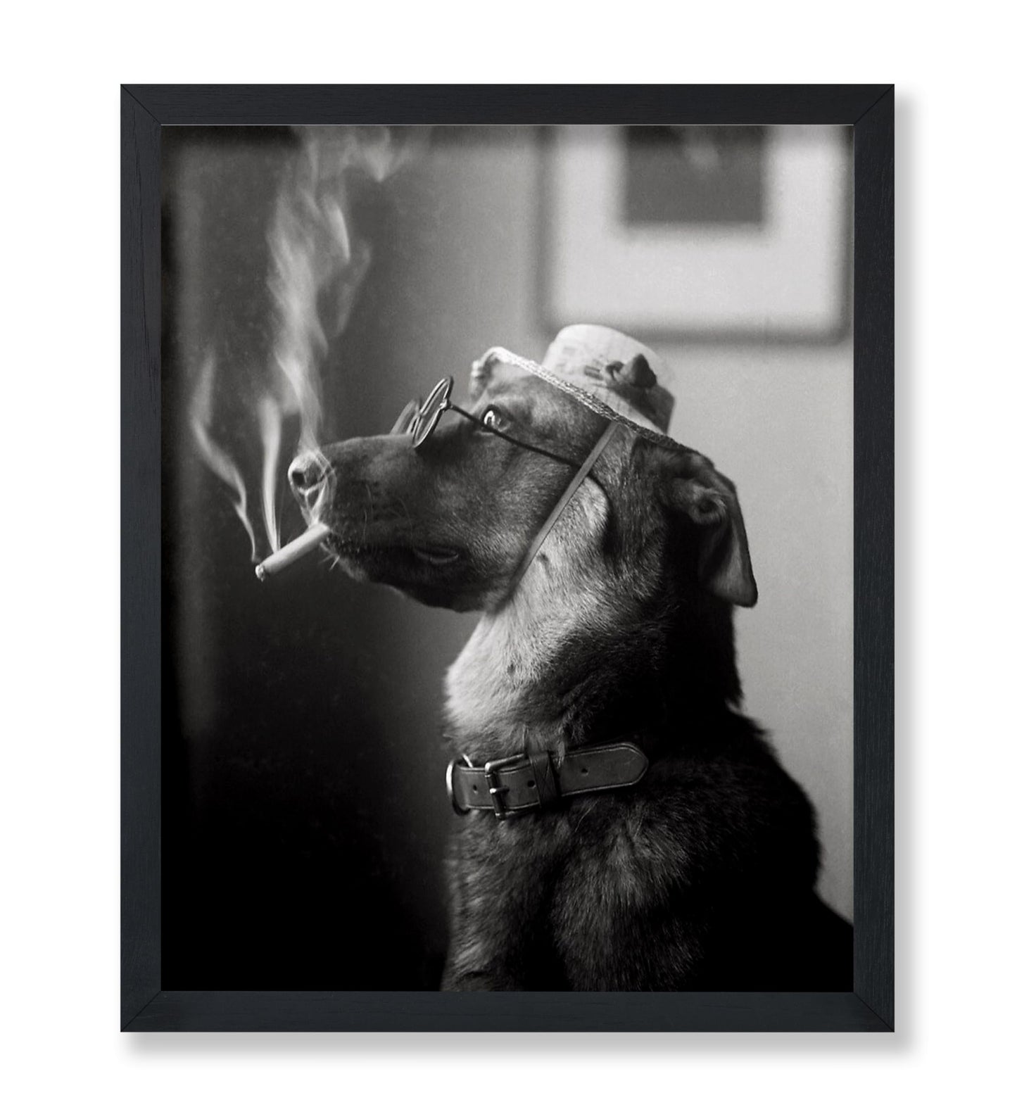 Classy Dog Smoking a Cigarette