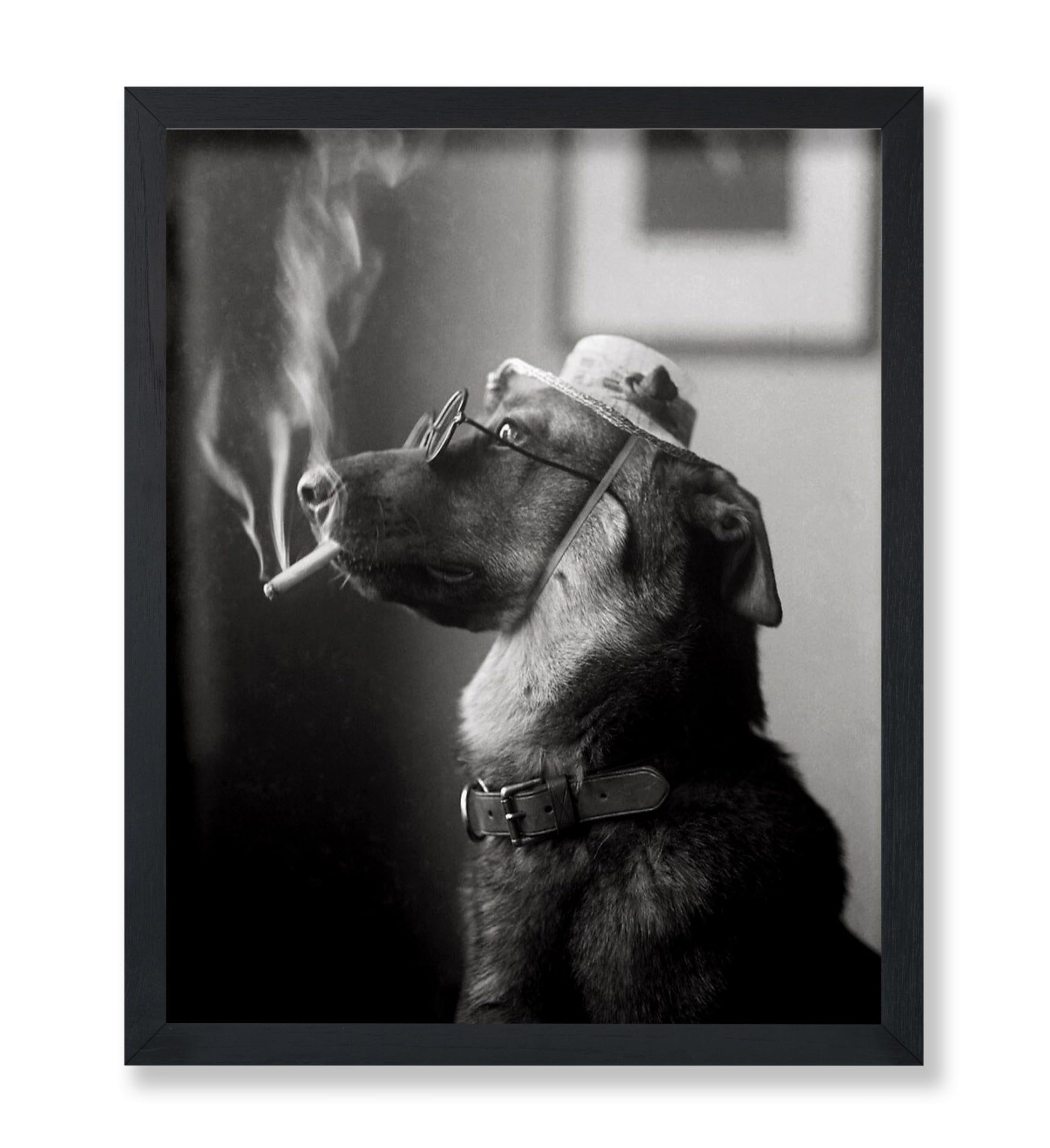 Classy Dog Smoking a Cigarette