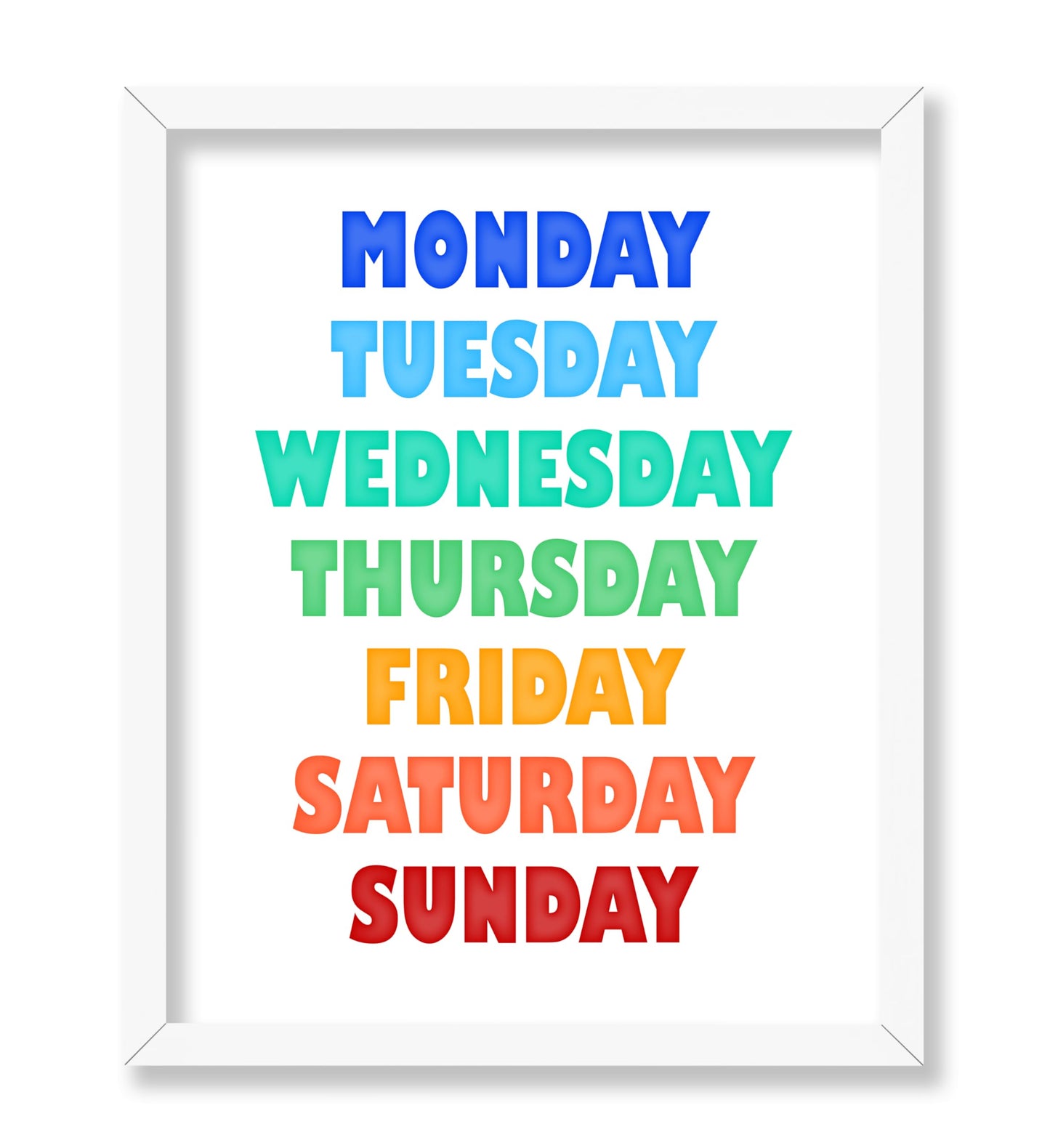 Rainbow Days of the Week