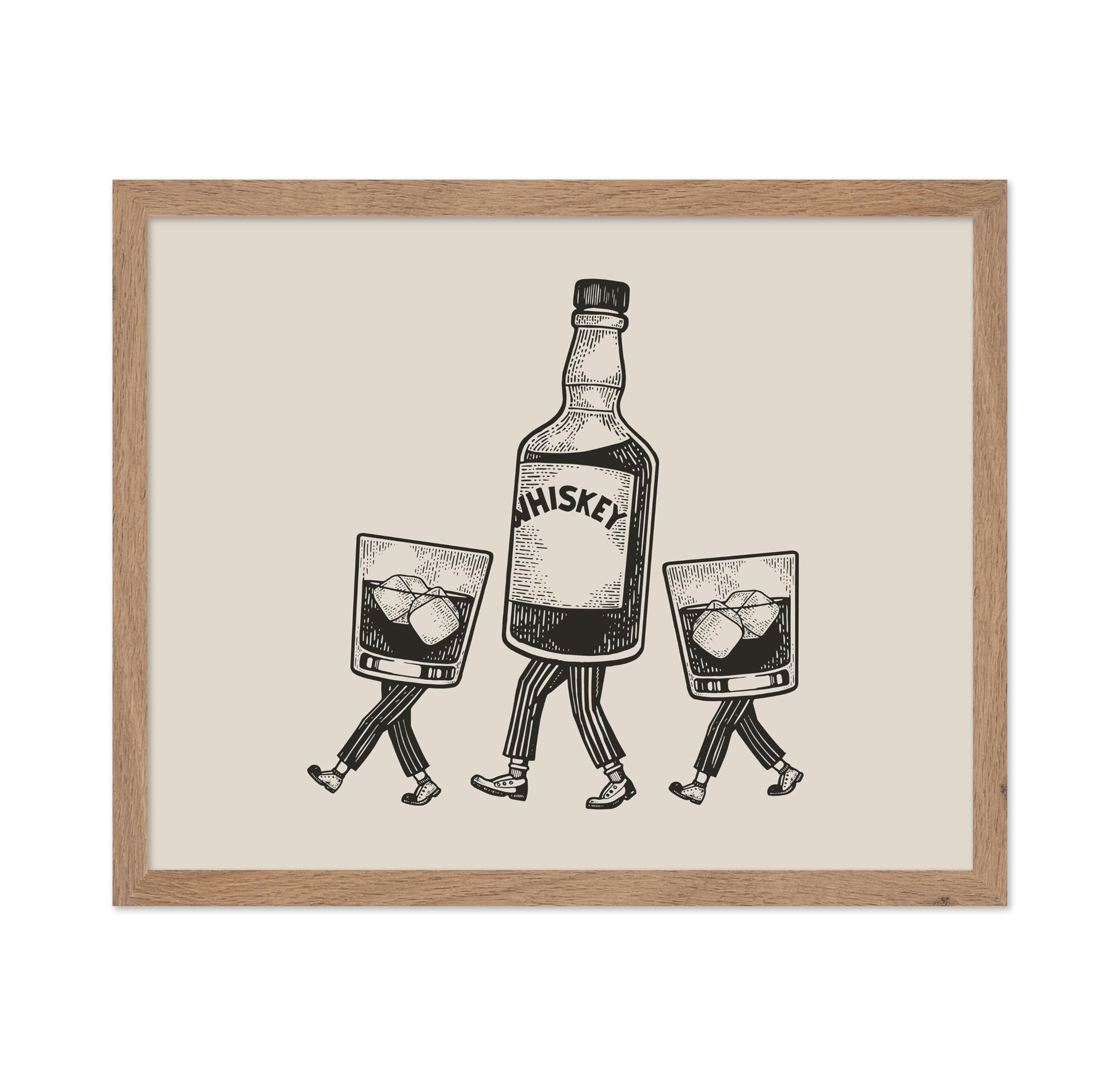 Whiskey Bottle and Iced Glass No7