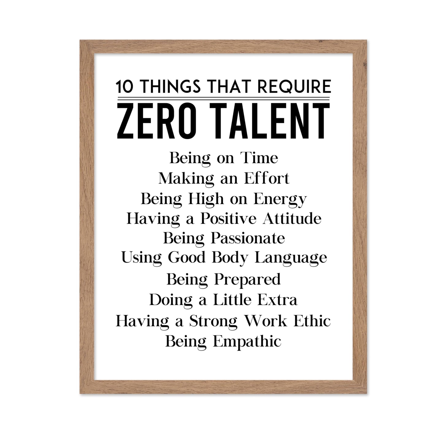 Things That Require 0 Talent
