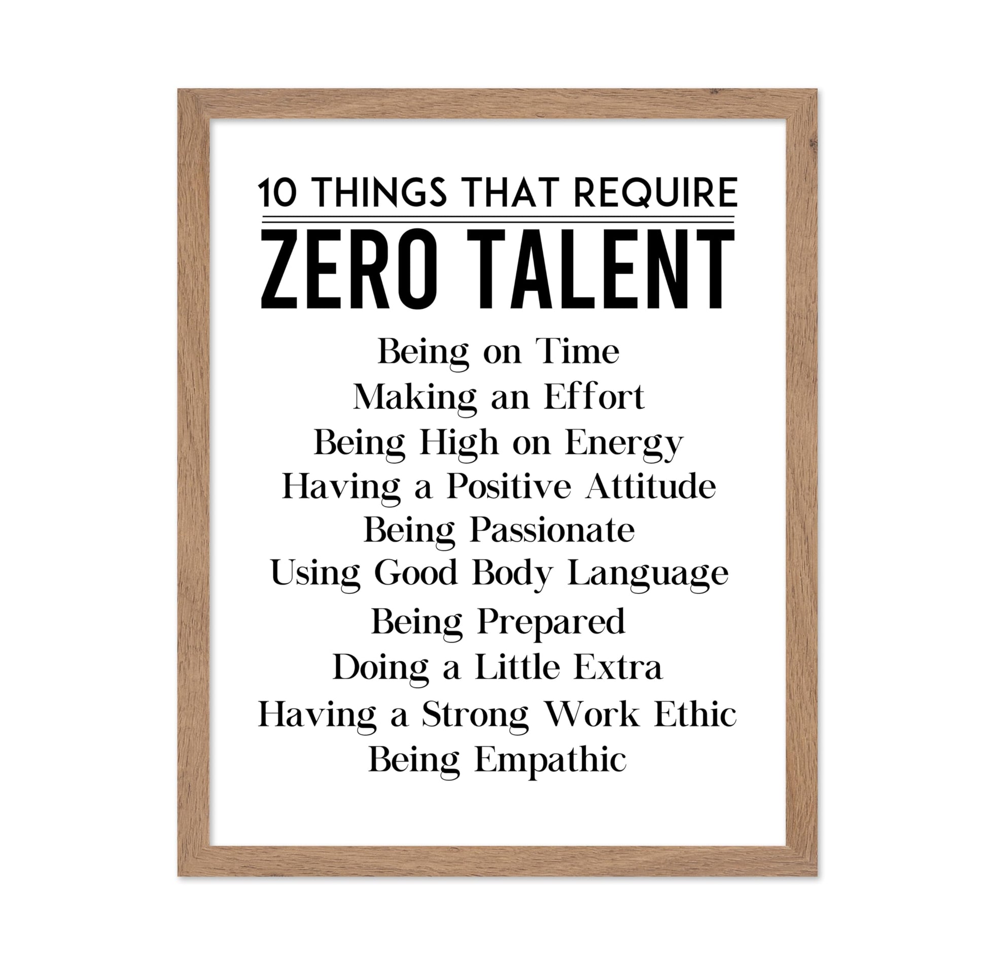 Things That Require 0 Talent