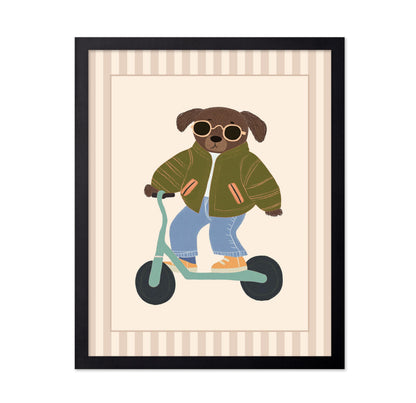 Dog on Scooter