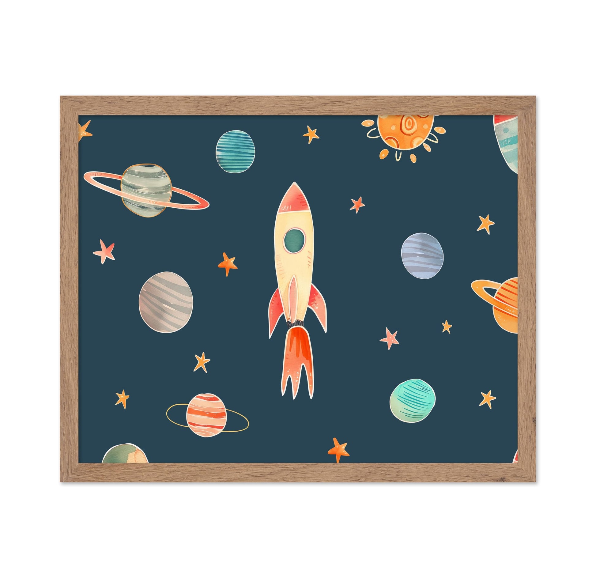 Whimsical Space Rocket No1