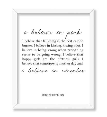 Audrey Hepburn I Believe in Pink No2