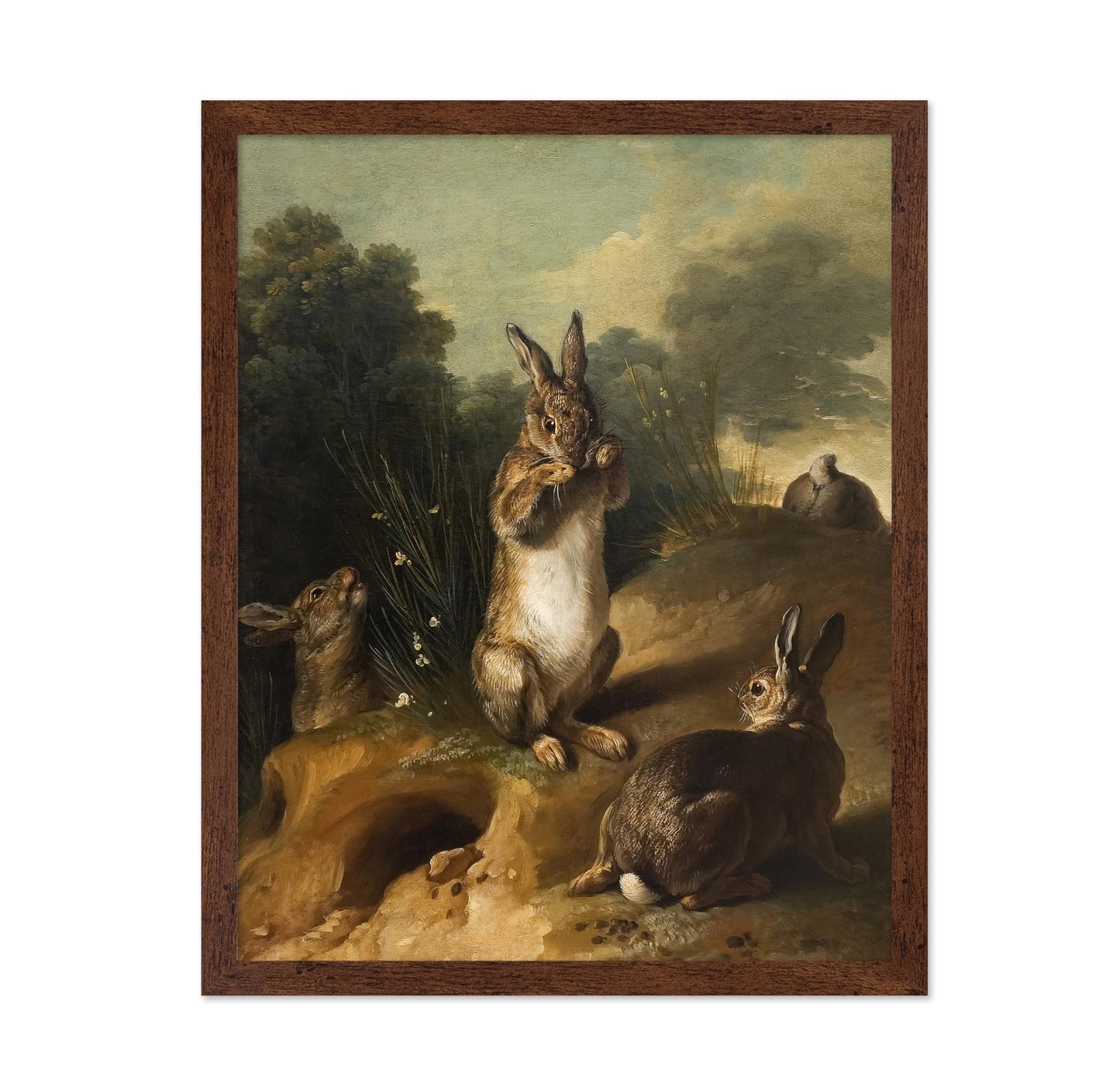 Rabbits in a Sunlit Meadow