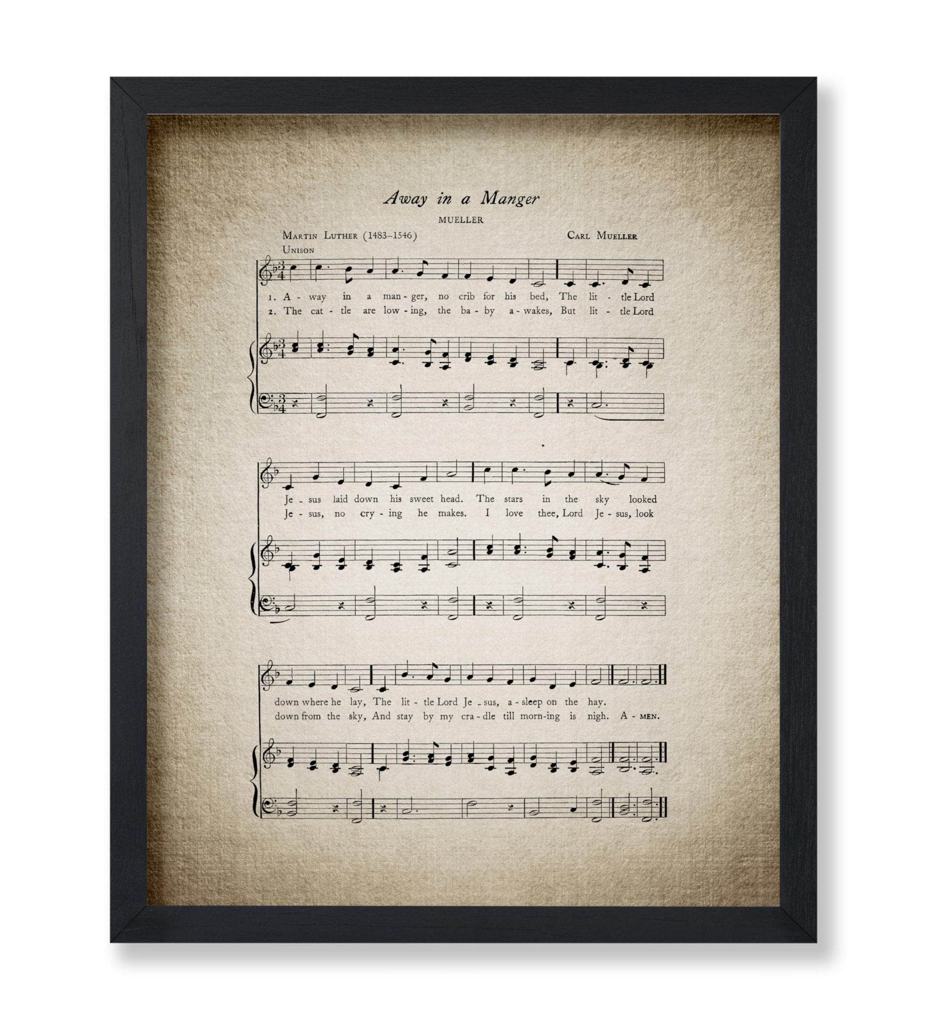 Away in a Manger Hymnal Sheet