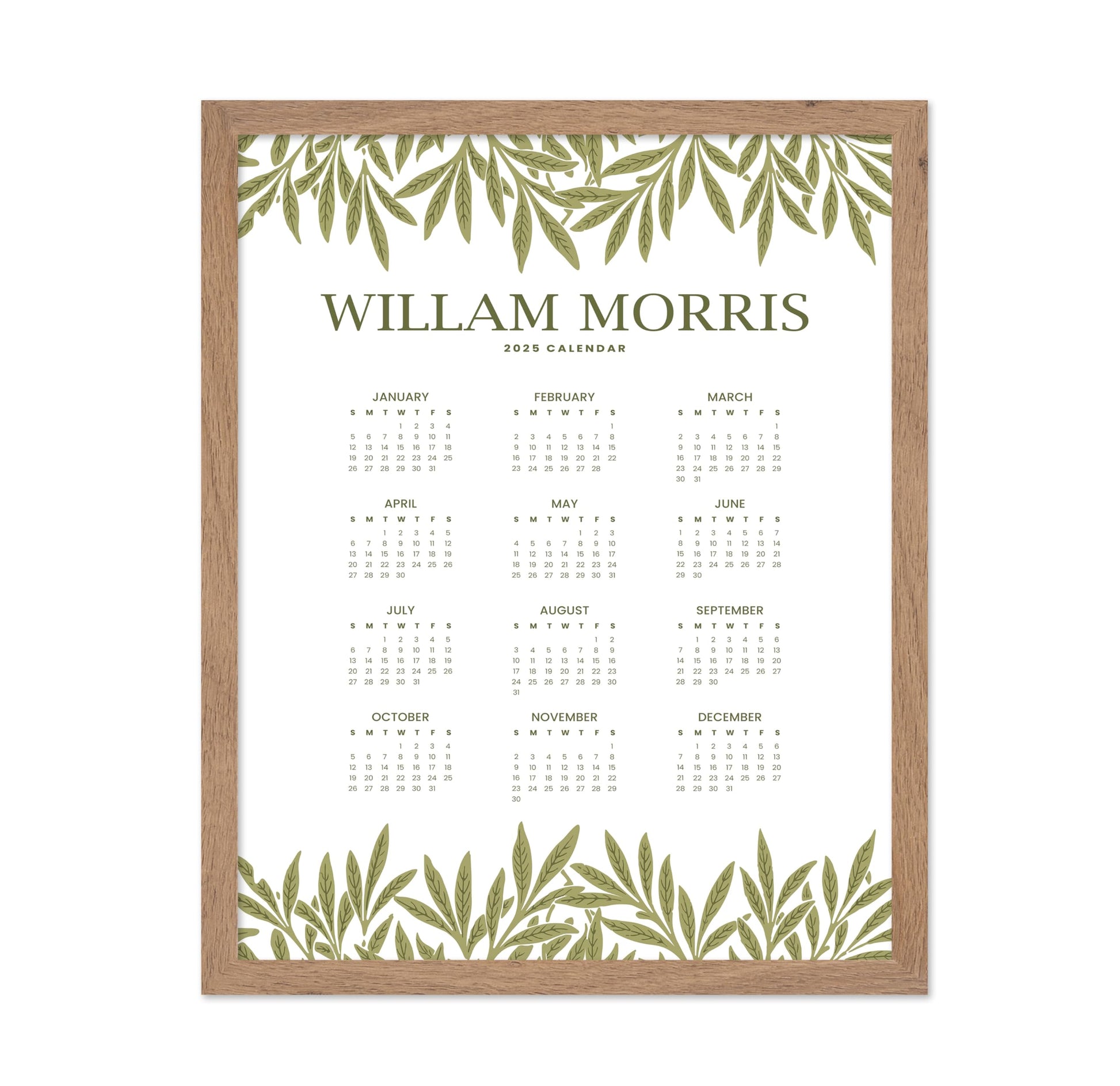 William Morris 2025 Calendar
