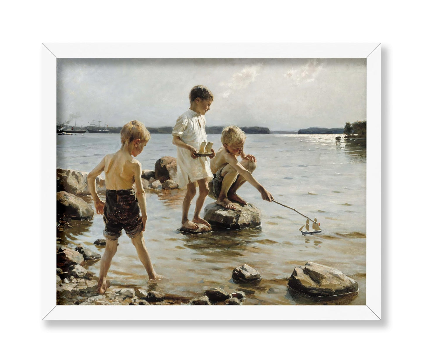 Boys Playing on The Shore