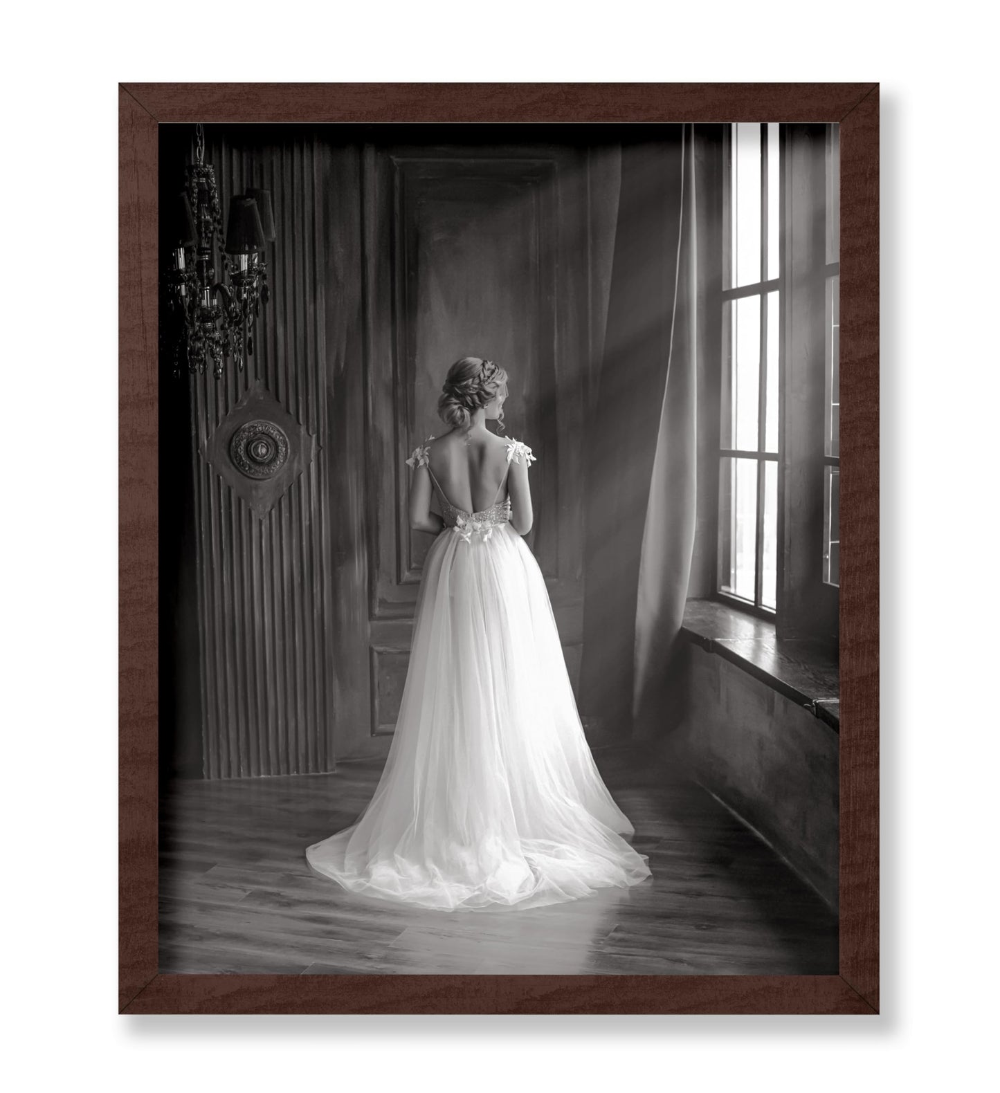 Lady in Long White Dress