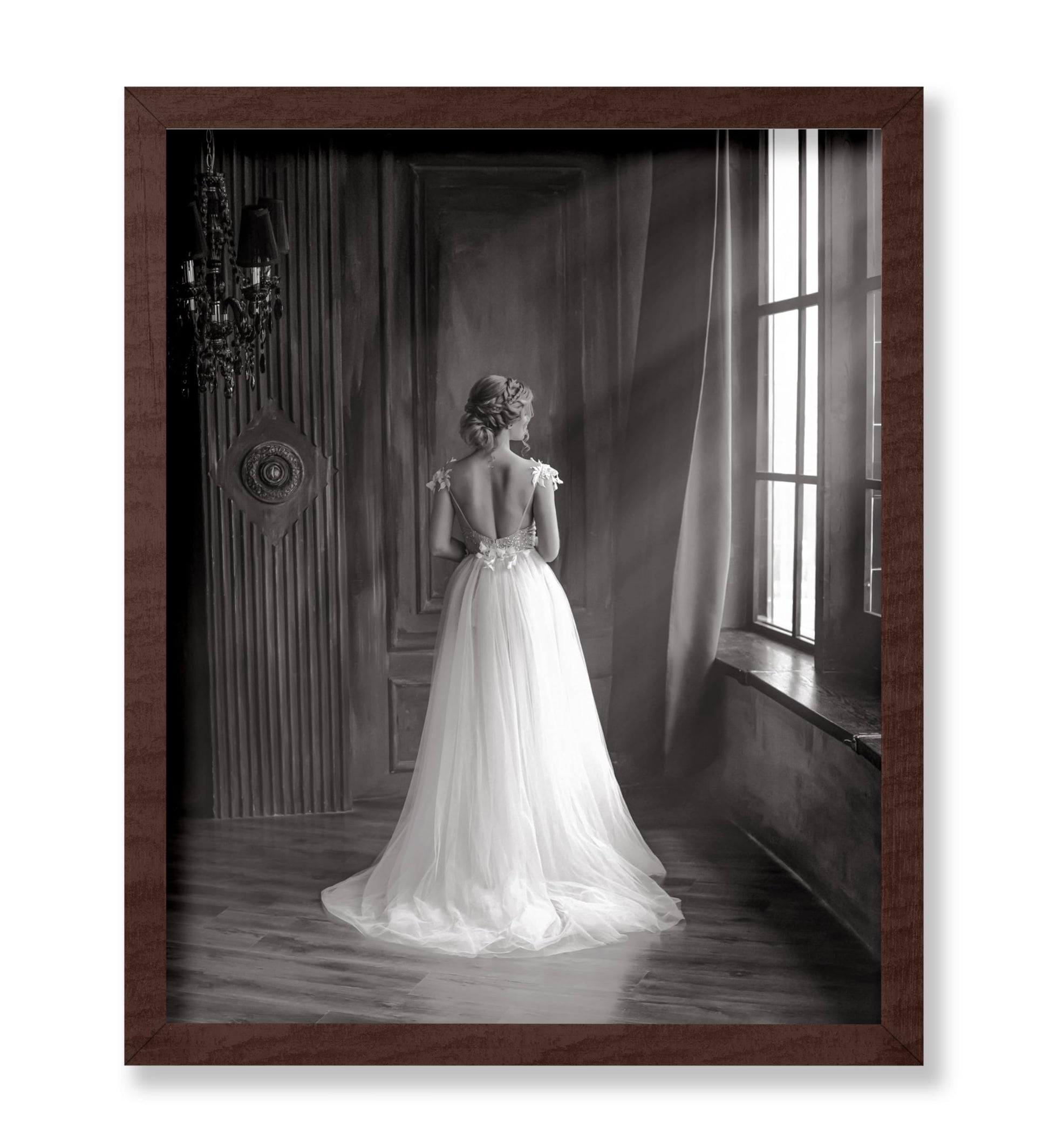 Lady in Long White Dress