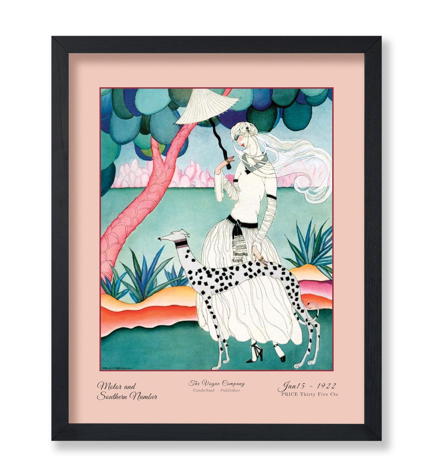 Helen Dryden - A Vogue Cover of A Woman With A Dalmatian