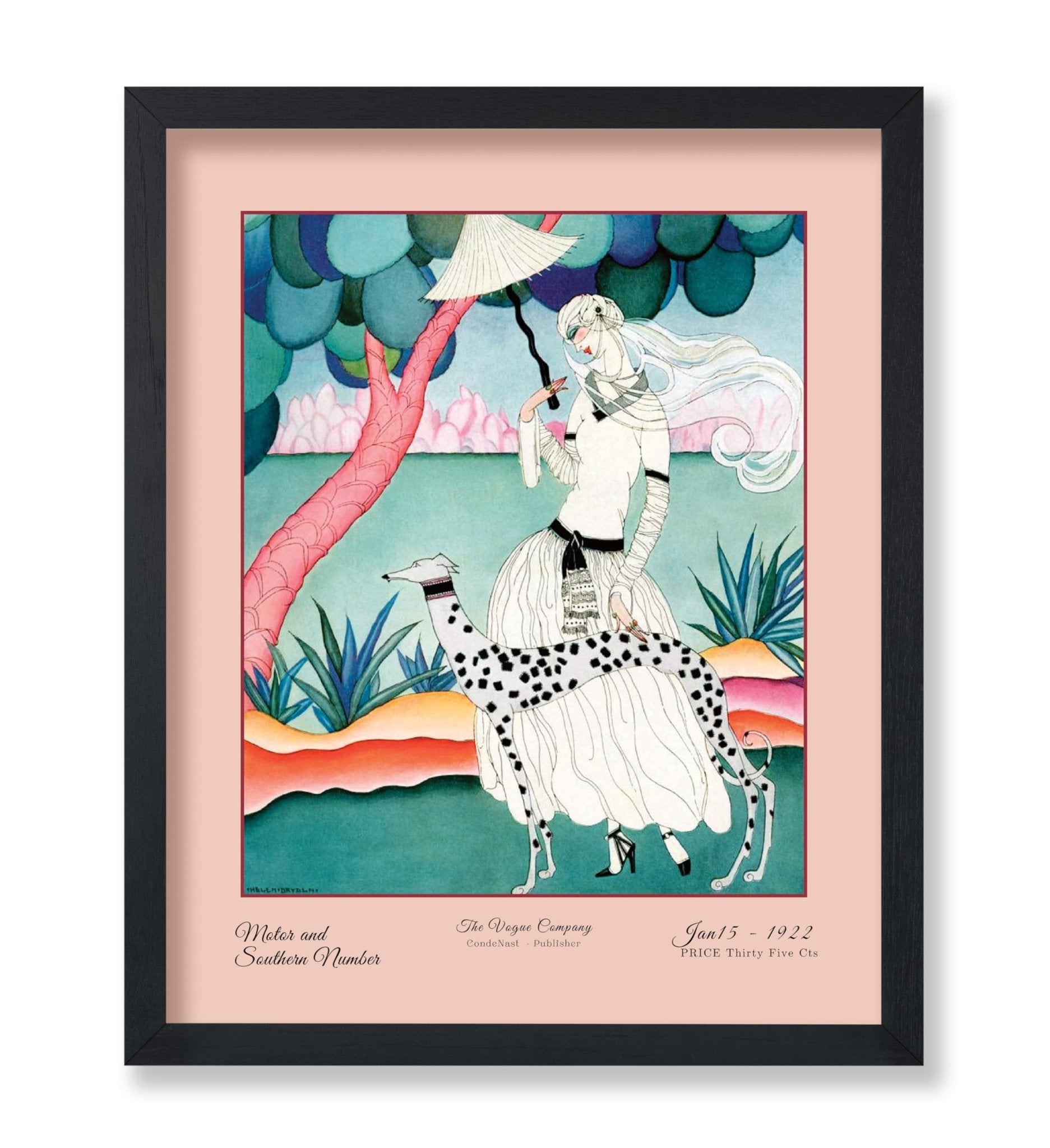 Helen Dryden - A Vogue Cover of A Woman With A Dalmatian
