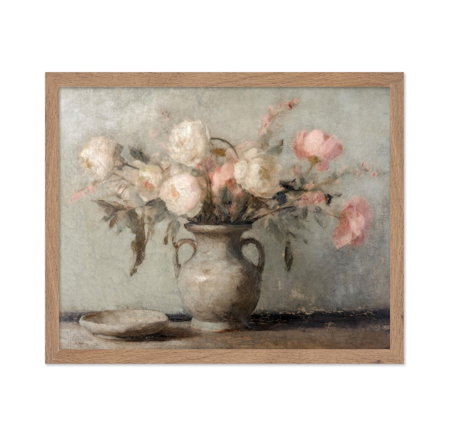 Still Life Pink and White Flowers