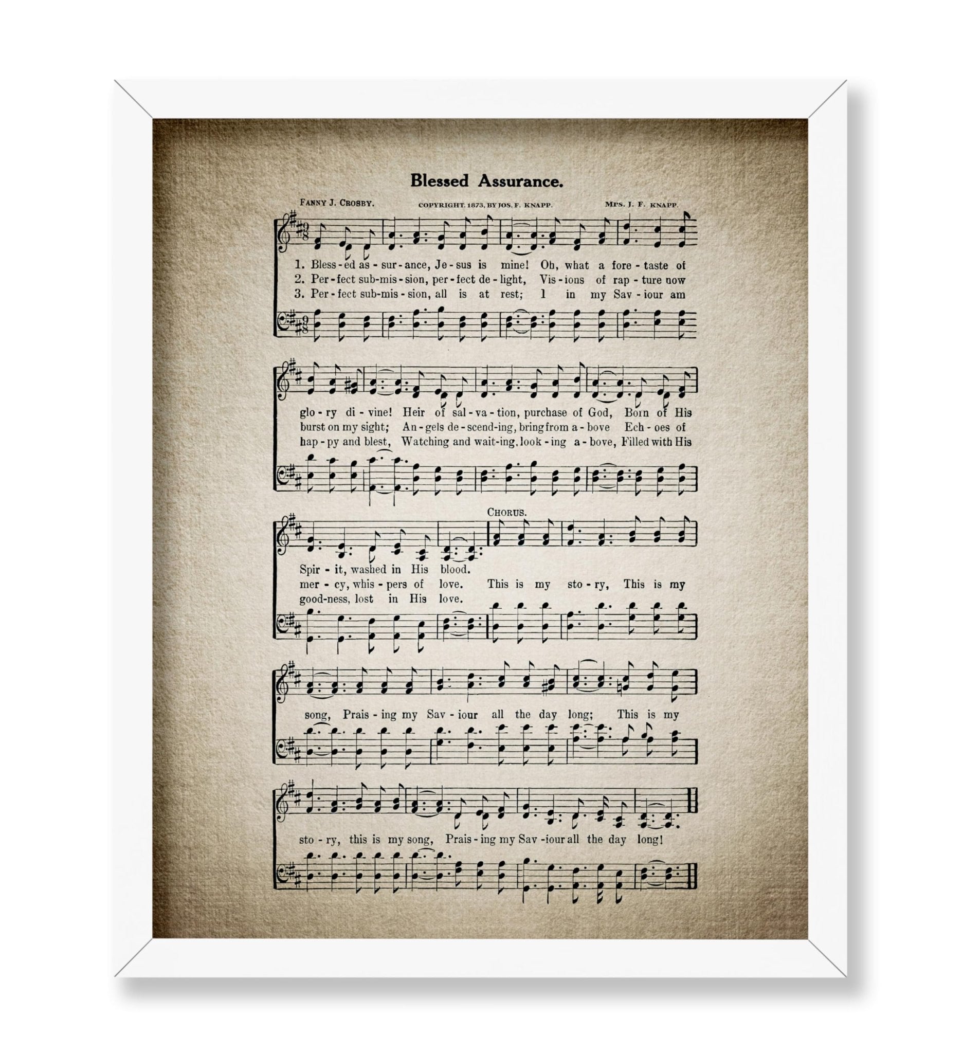 Blessed Assurance Hymnal Sheet