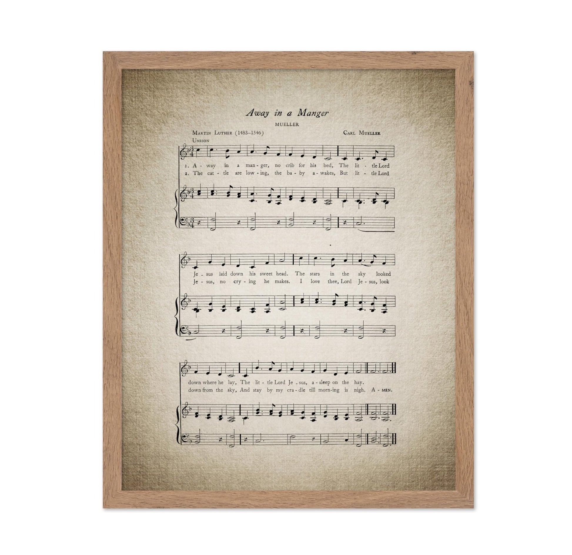 Away in a Manger Hymnal Sheet
