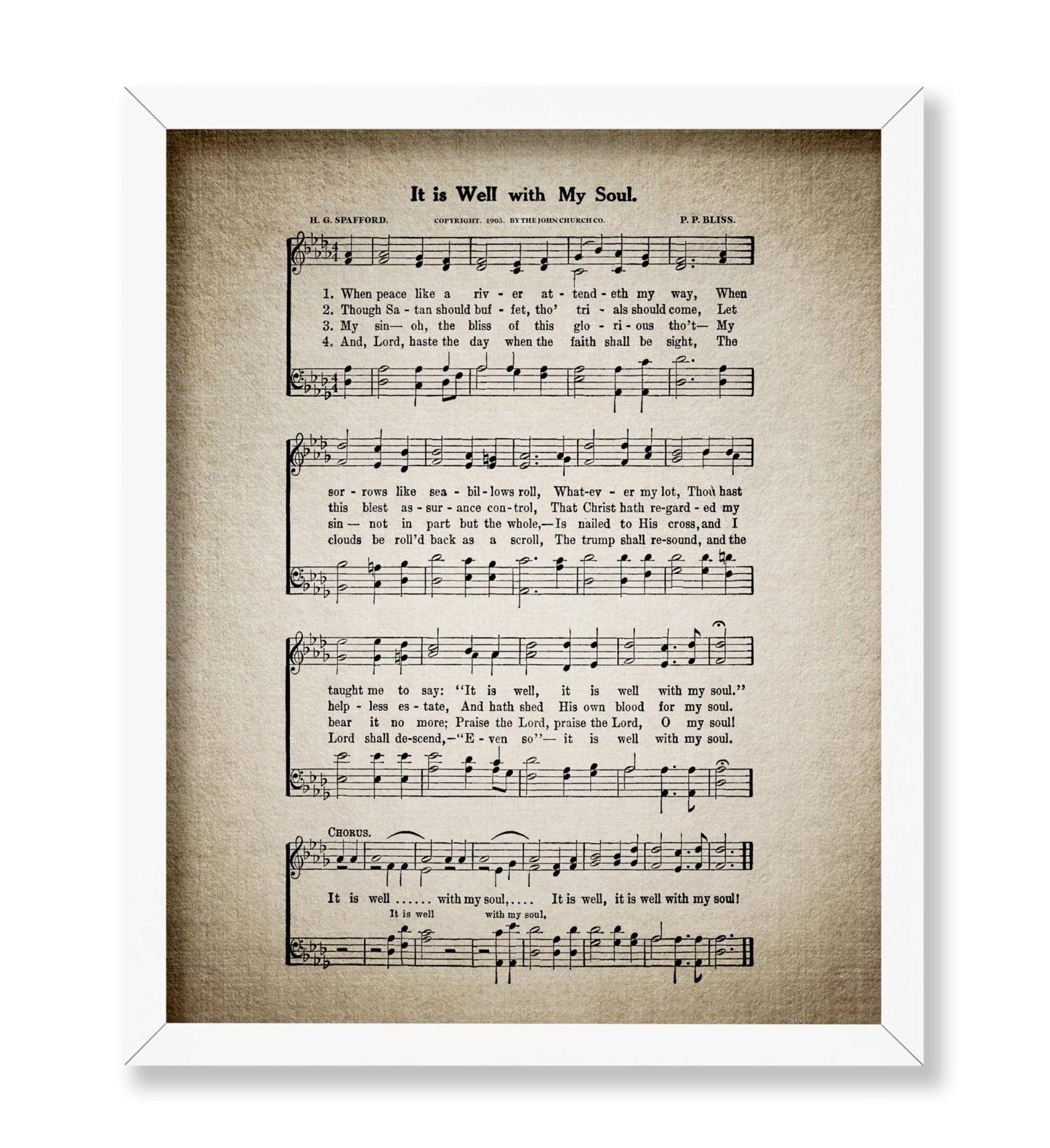 It Is Well With My Soul Hymnal Sheet No2