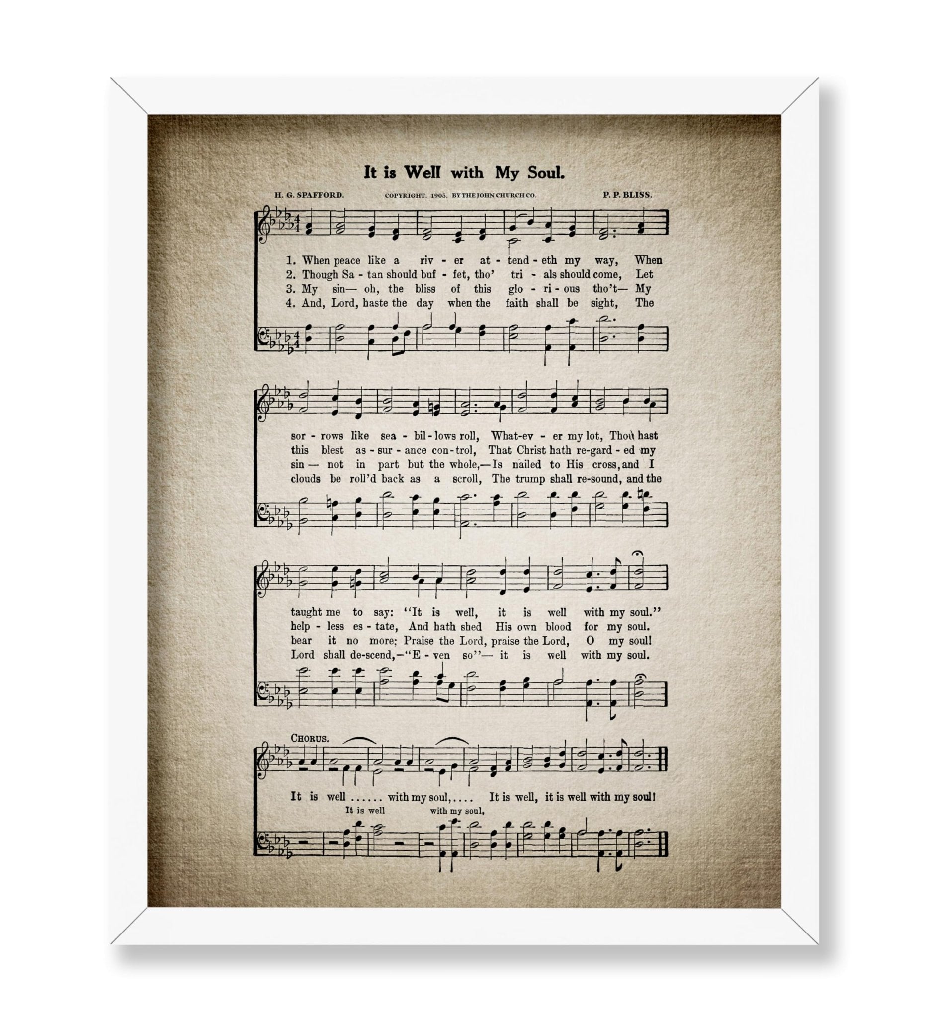 It Is Well With My Soul Hymnal Sheet No2