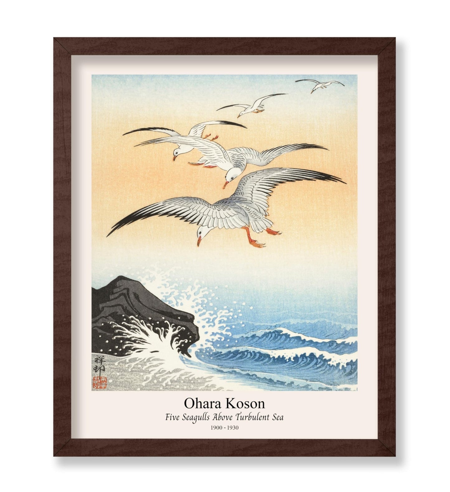 Ohara Koson - Five Seagulls