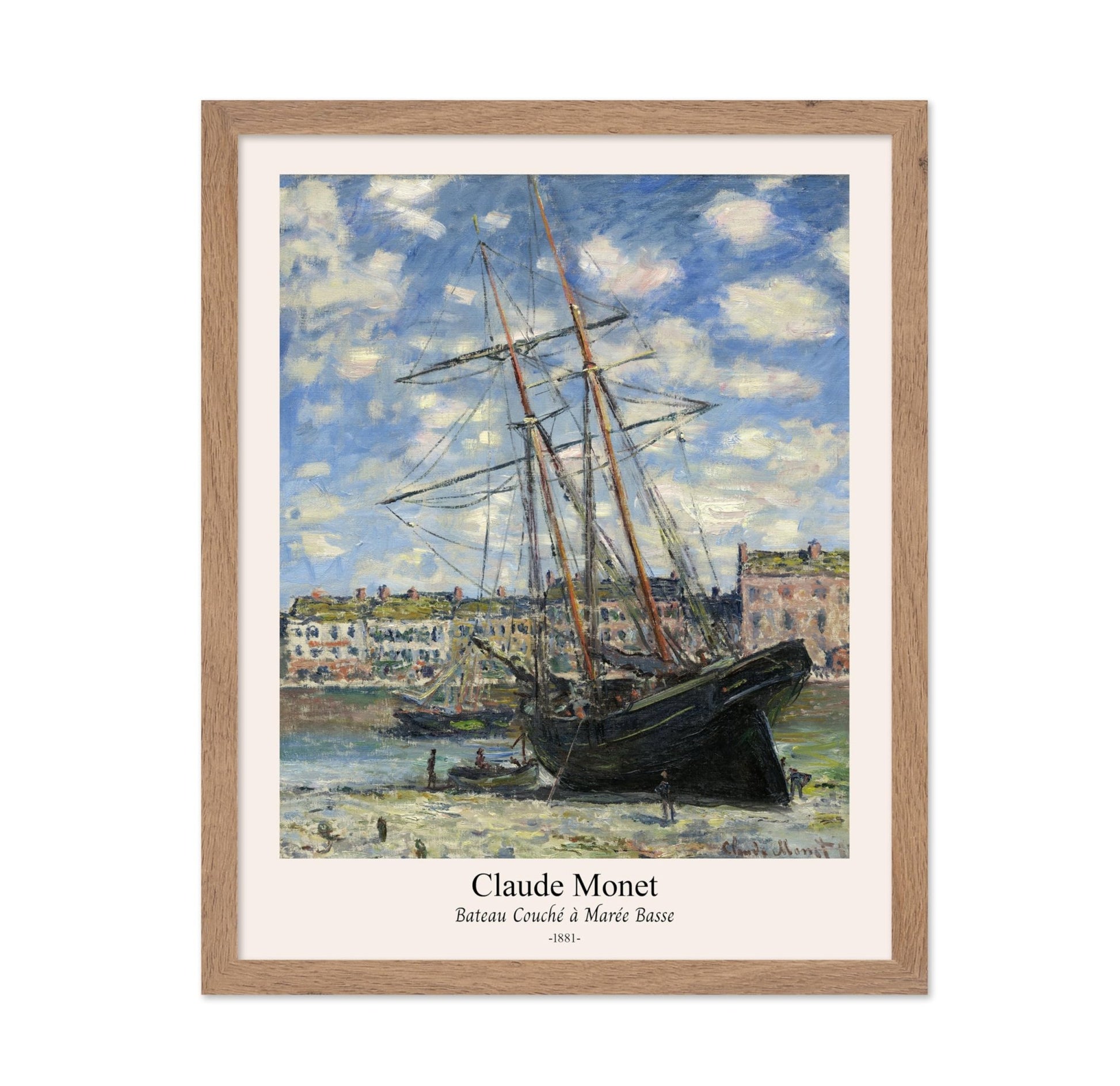 Bateau couché à marée basse