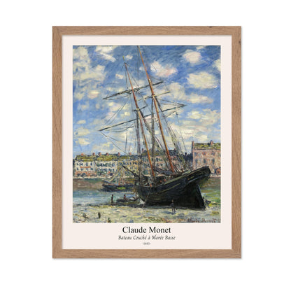 Bateau couché à marée basse
