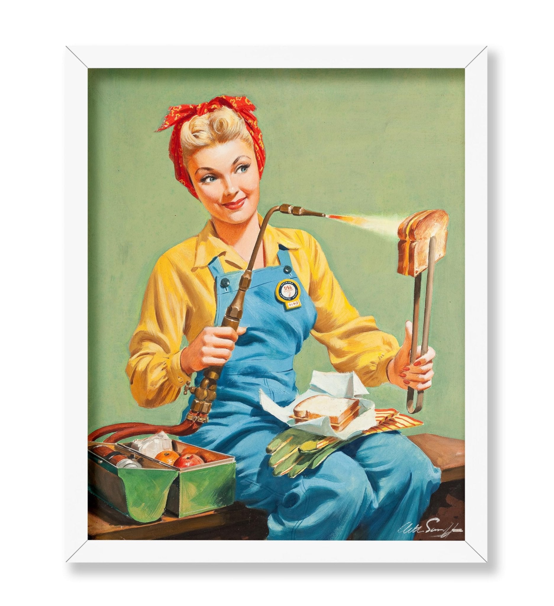 Rosie the Riveter Makes Toasted Cheese