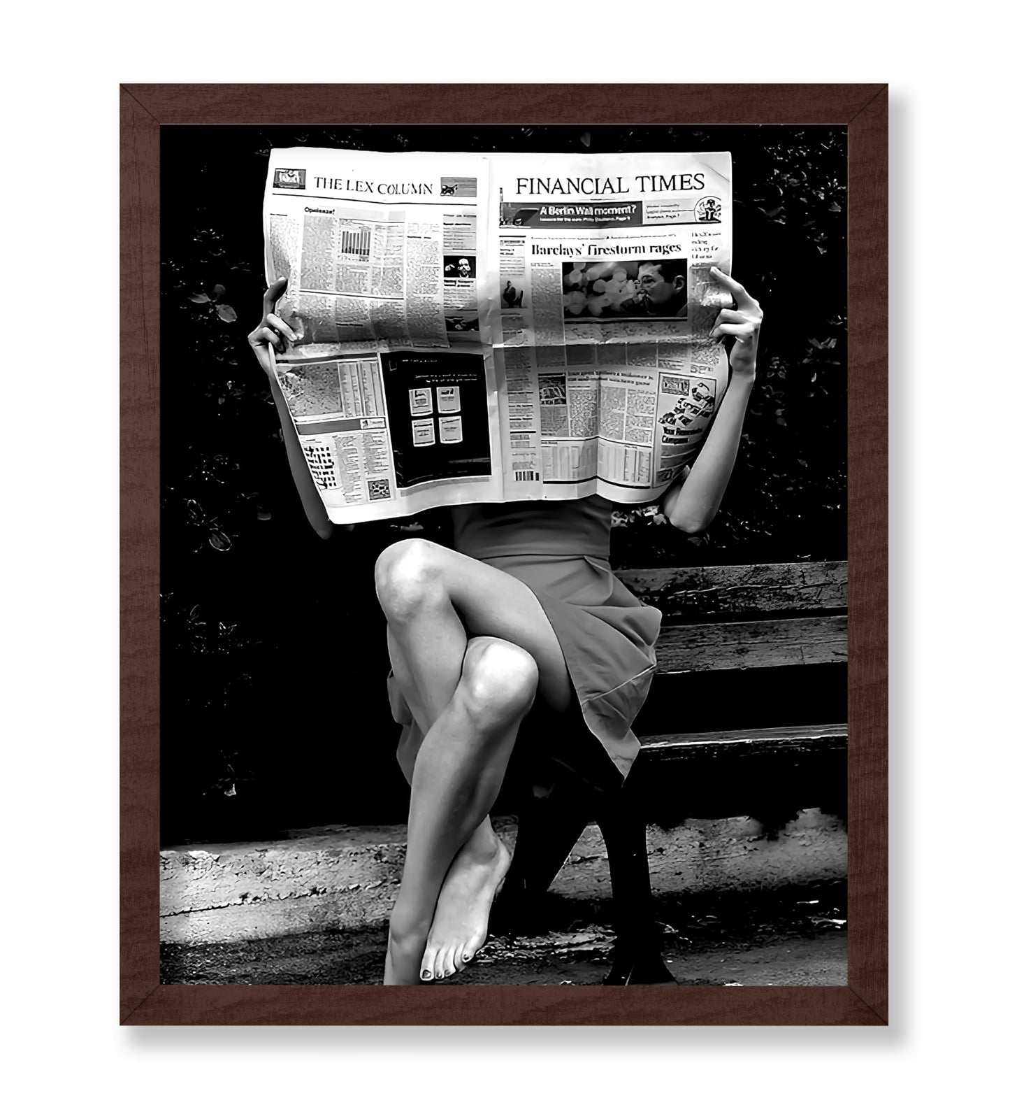 Sexy Woman Reading Newspaper