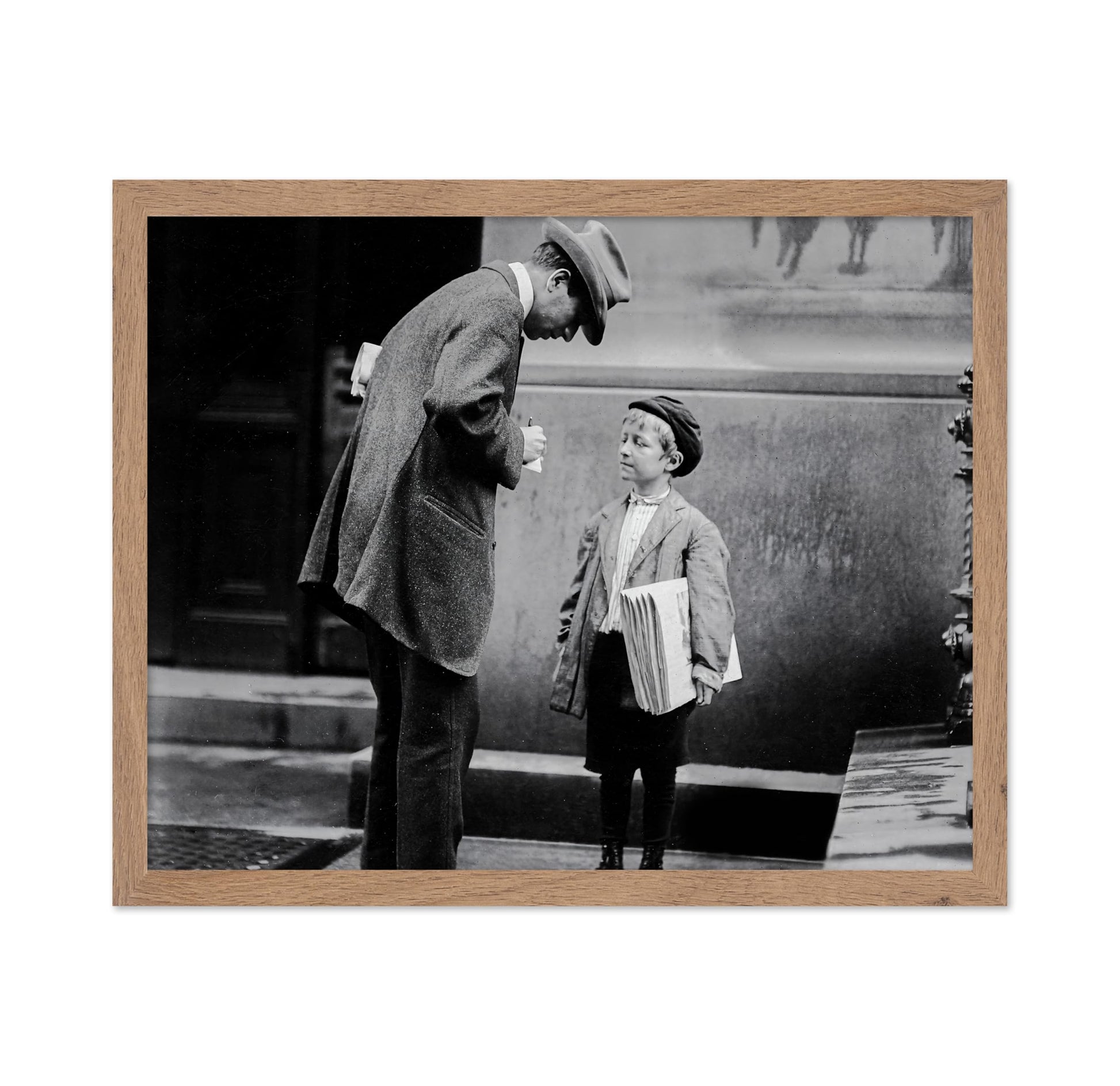 Boy Selling Newspaper