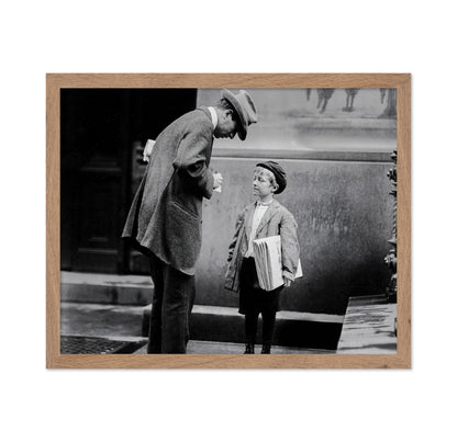 Boy Selling Newspaper