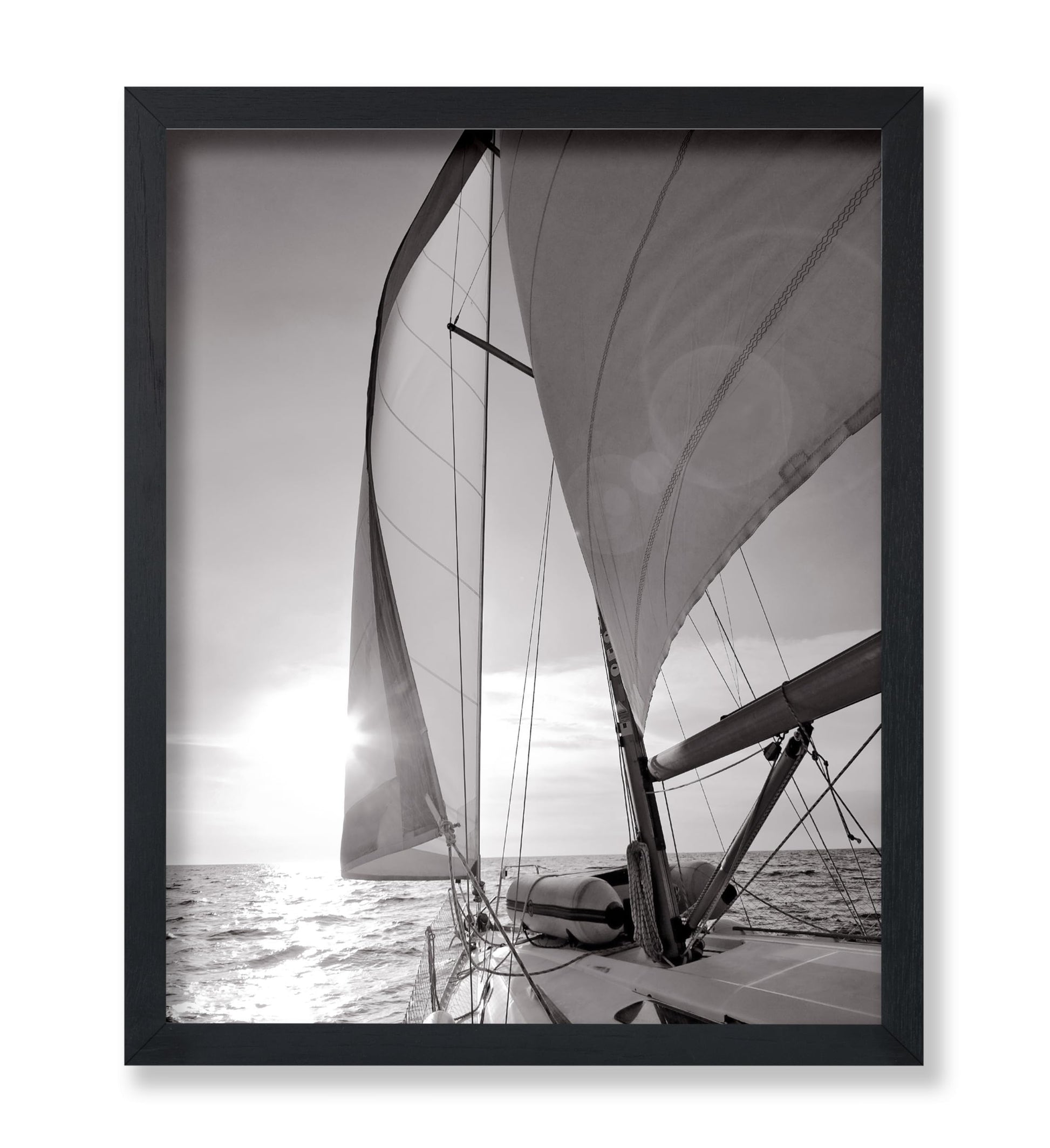 Yacht Sailing Towards Sunset