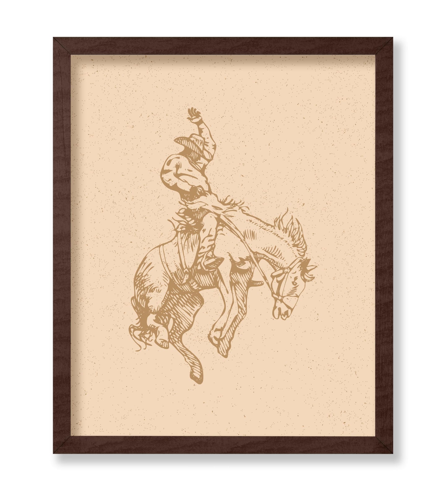 Beige Cowboy Horseback