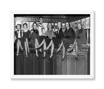 Women Sitting on A Bar