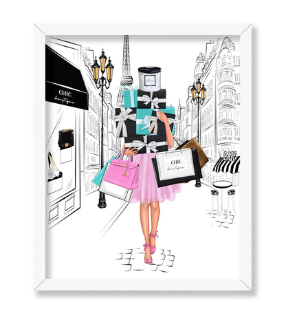Lady with Shopping Bags No2