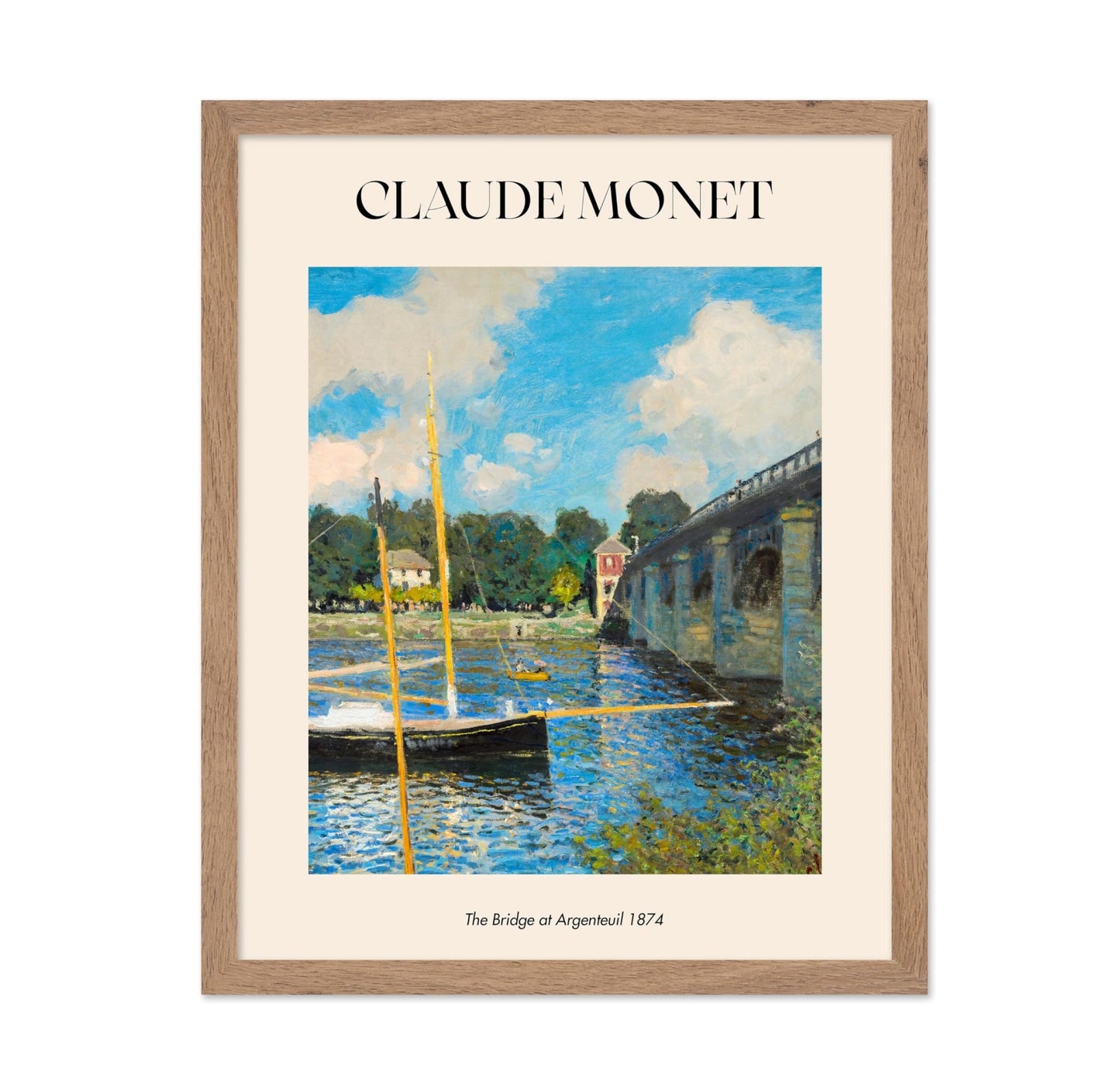 Claude Monet - The Bridge At Argenteuil