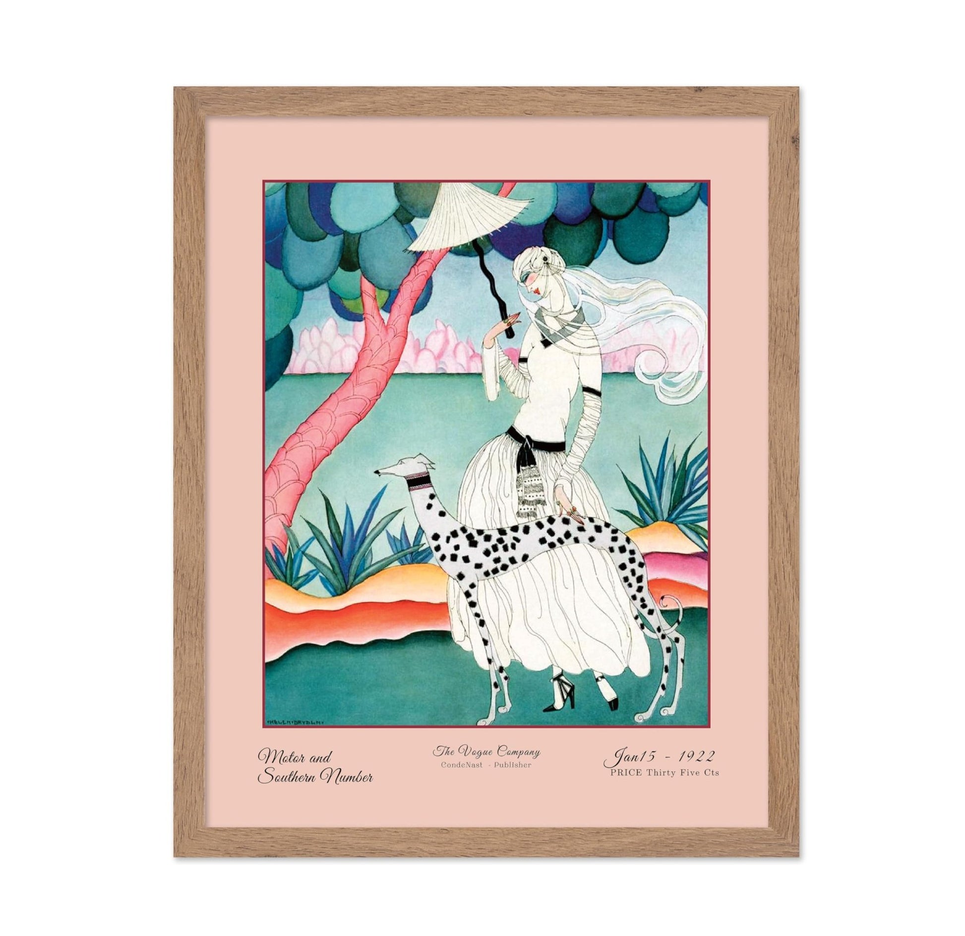 Helen Dryden - A Vogue Cover of A Woman With A Dalmatian
