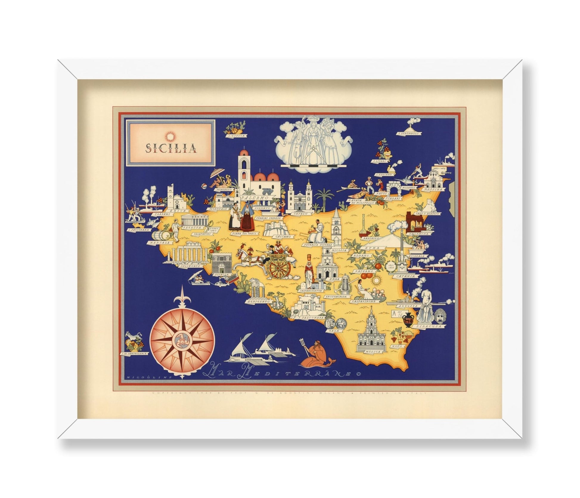 Sicilia Pictorial Map