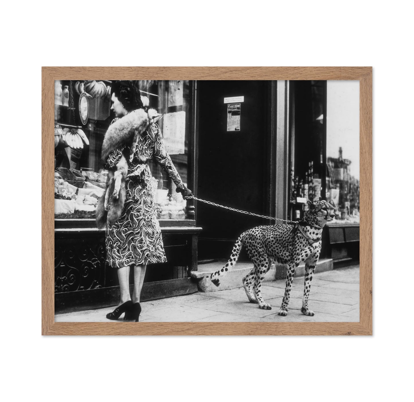 Elegant Woman with Cheetah