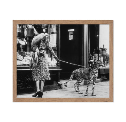Elegant Woman with Cheetah