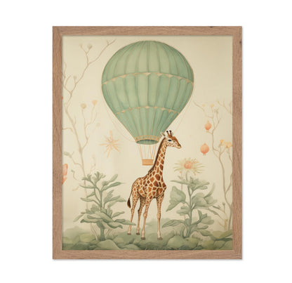 Giraffe and Hot Air Balloon