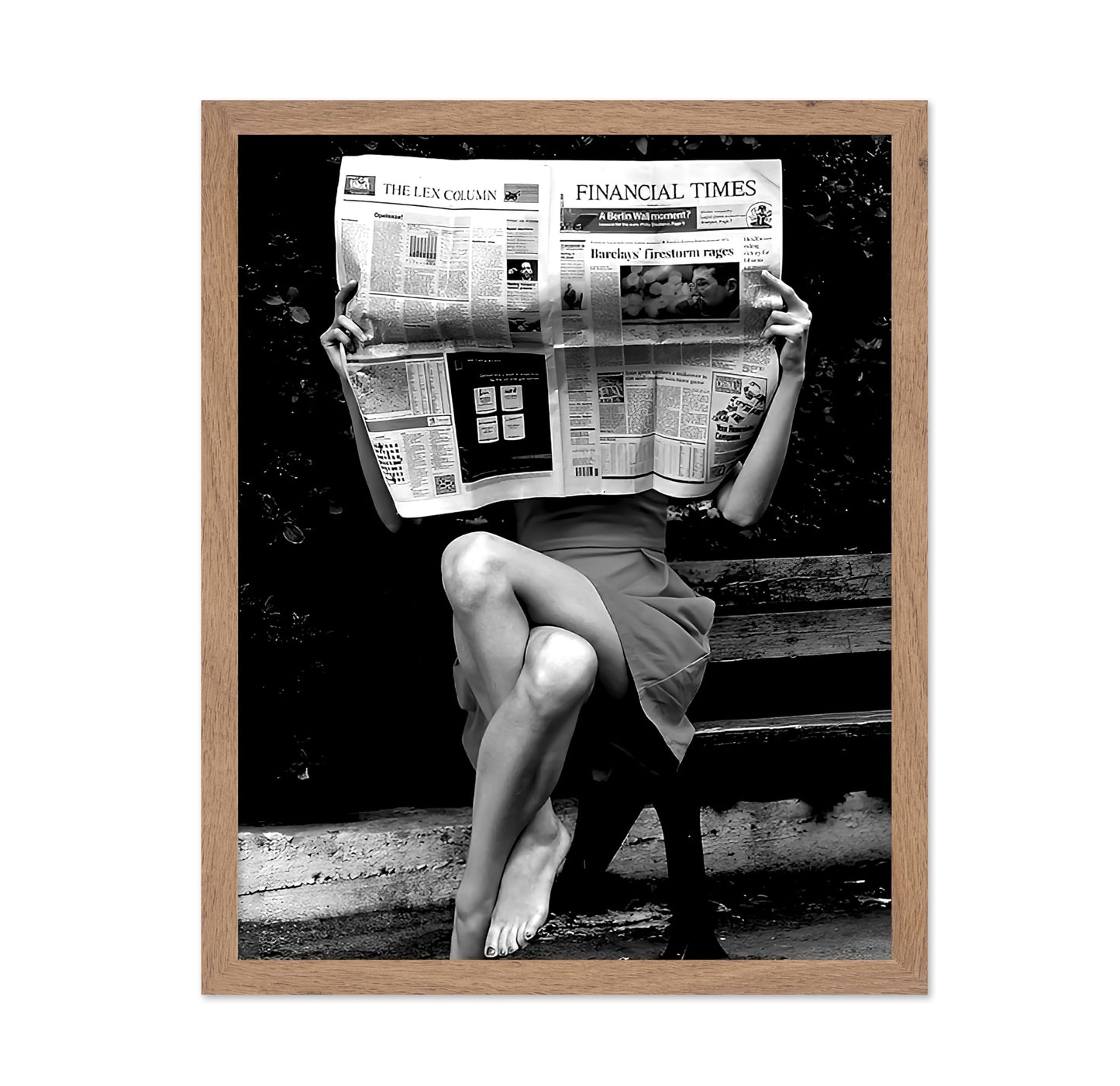 Sexy Woman Reading Newspaper