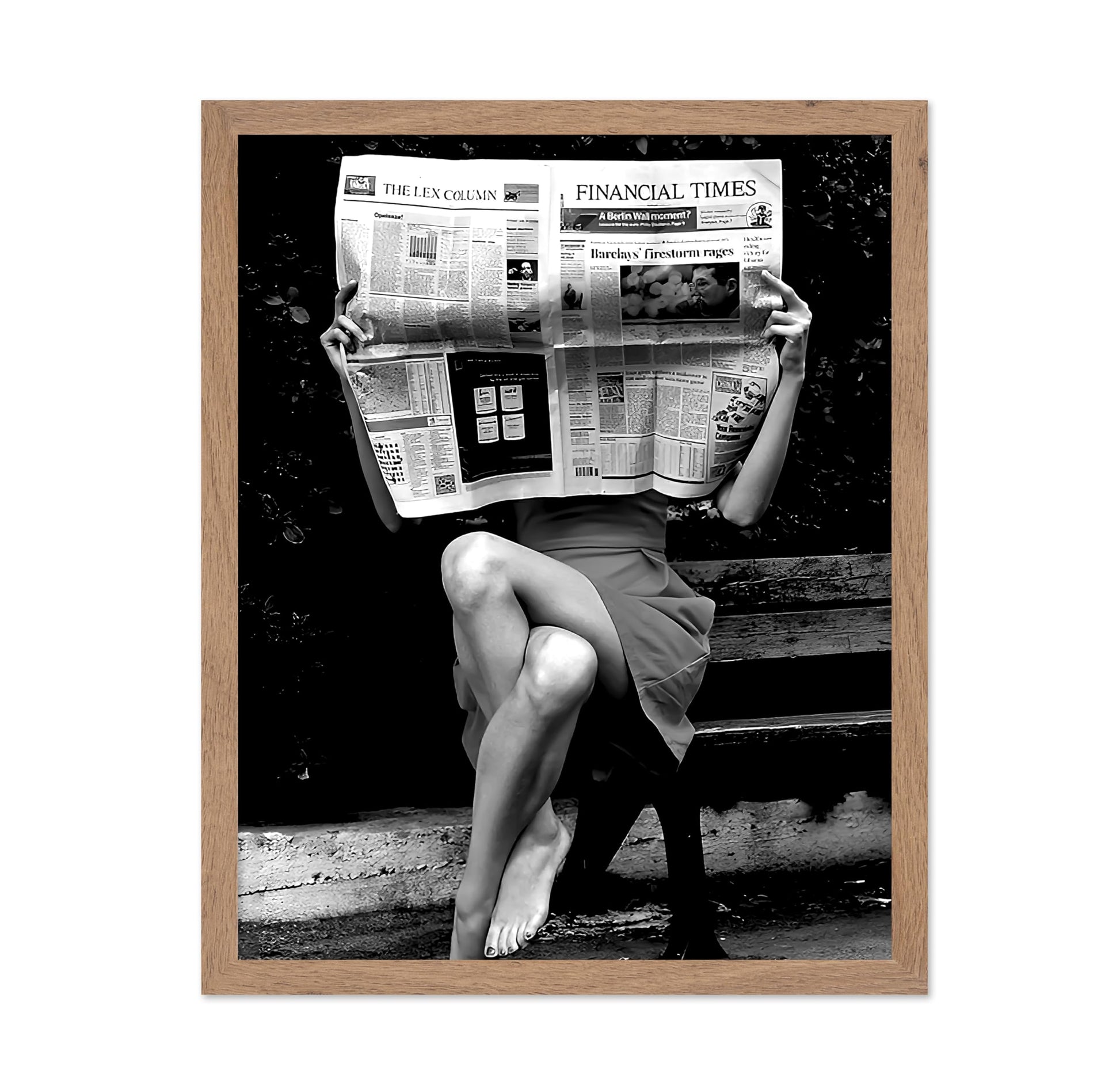Sexy Woman Reading Newspaper