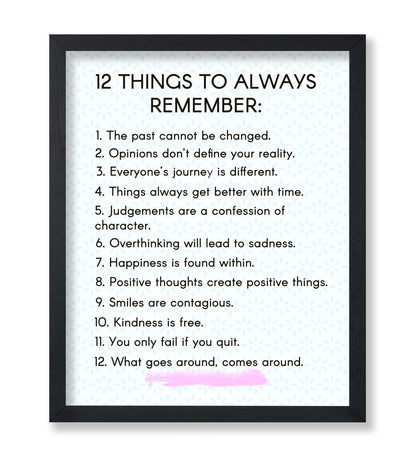 12 Things To Always Remember