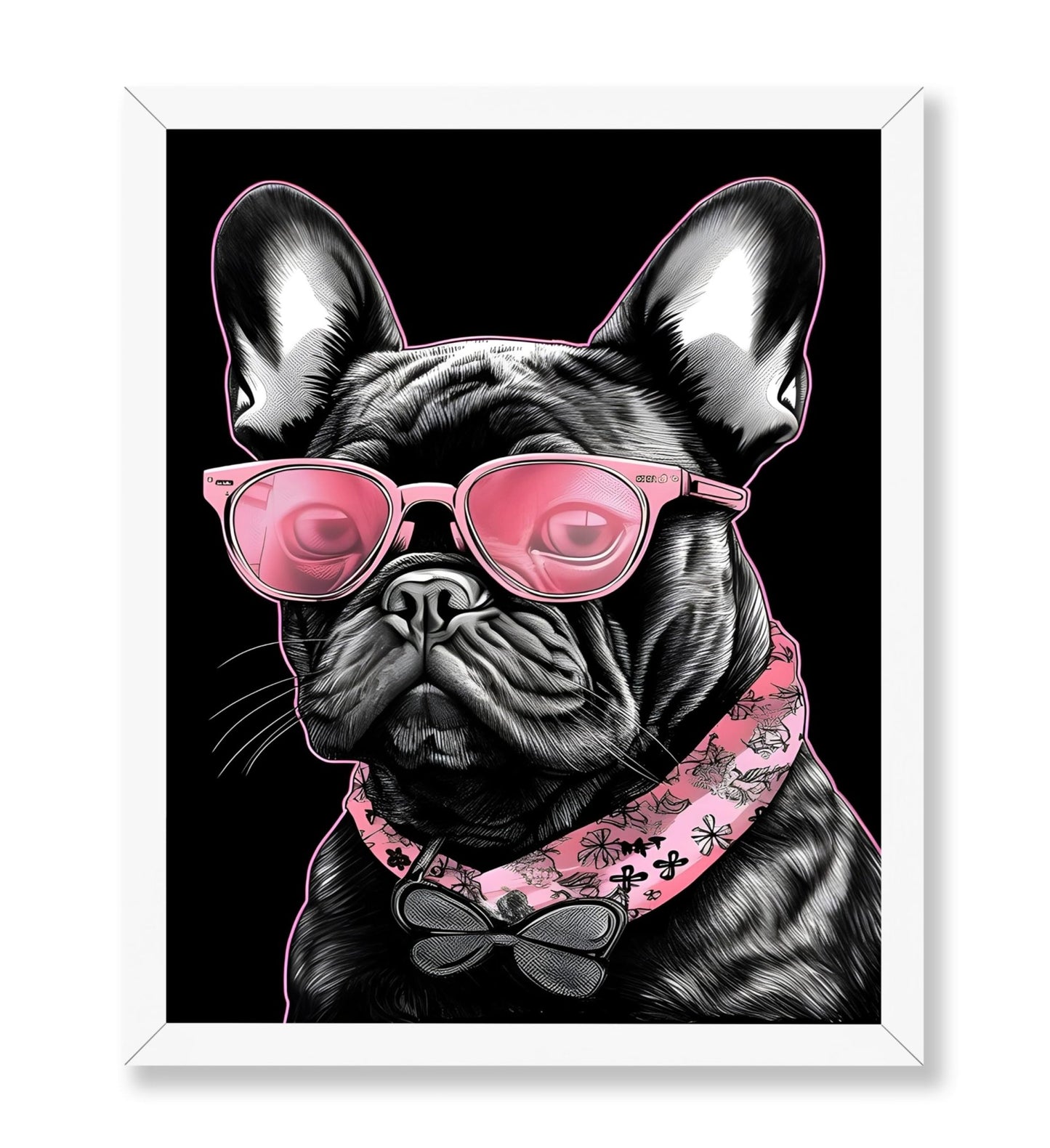 French Bulldog in Pink Sunglasses No1