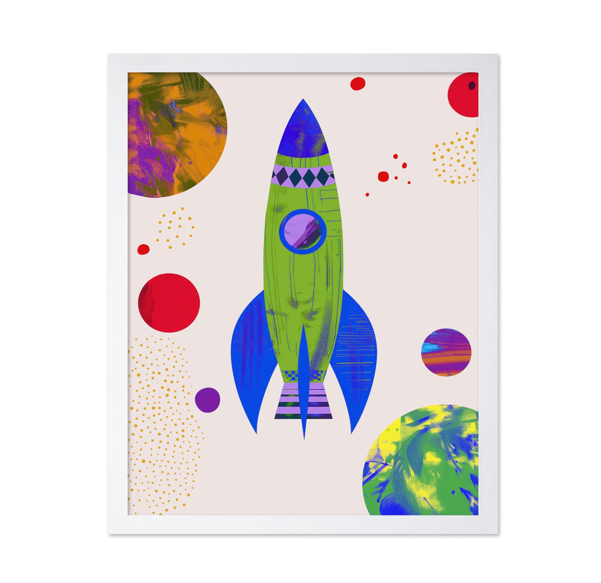 Whimsical Space Rocket No2