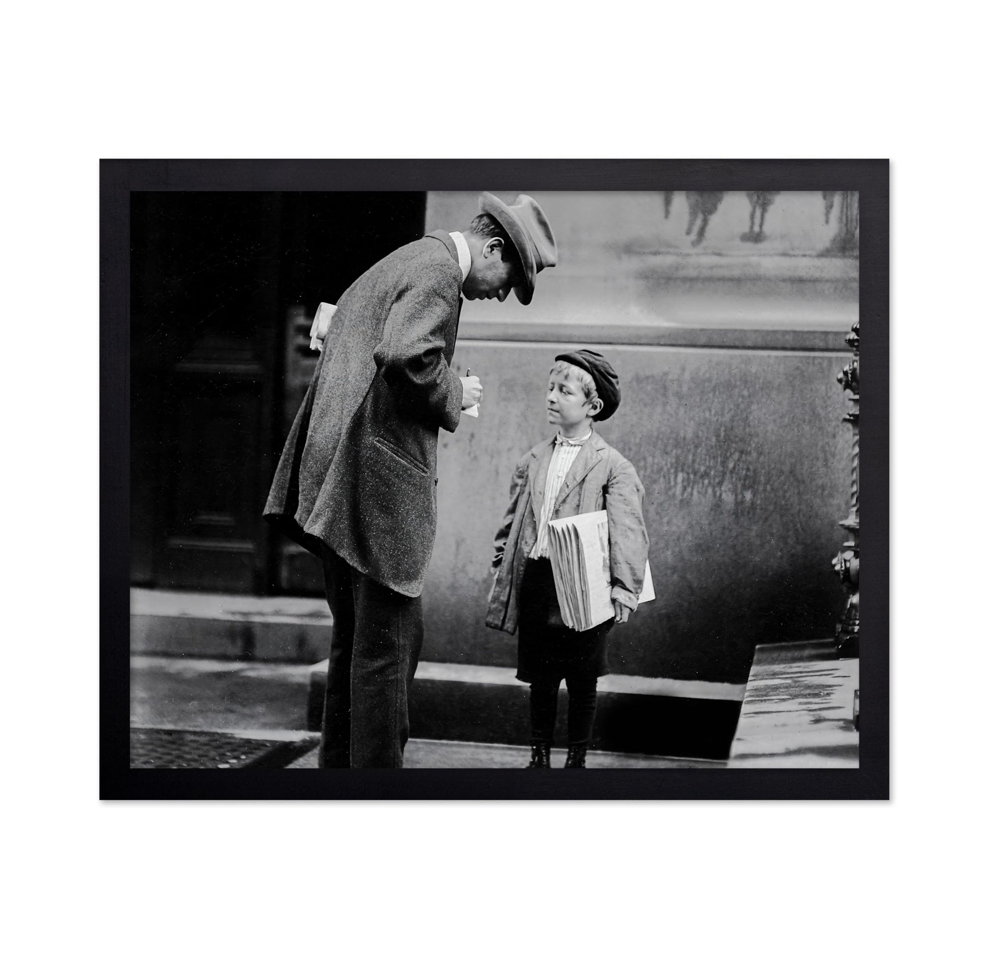 Boy Selling Newspaper