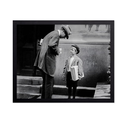 Boy Selling Newspaper